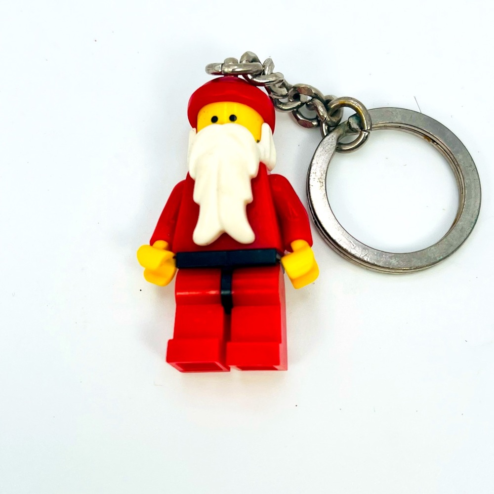 Lego City Holiday SANTA CLAUS Minifigure Keychain Christmas RETIRED